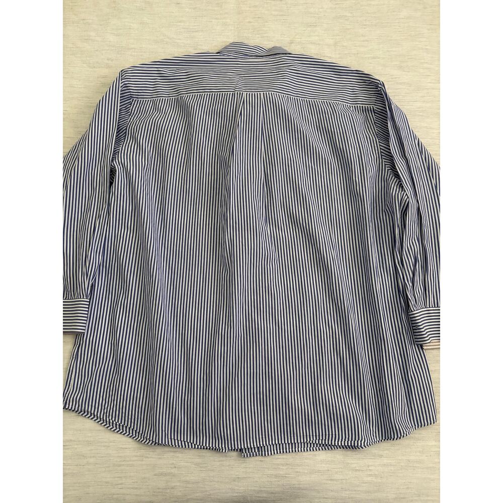 Cutter and Buck Men's Blue stripe long sleeve button down shirt 2XB - Picture 10 of 11